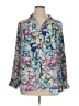 Relativity Print Silver Long Sleeve Blouse Size 1X - photo 1