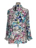 Relativity Print Silver Long Sleeve Blouse Size 1X - photo 2