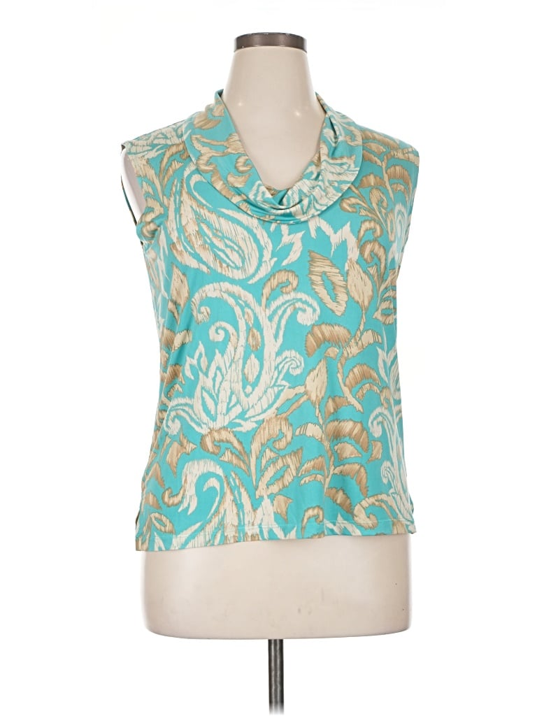 Pre-owned Clara Sun Woo Sleeveless Blouse In Blue