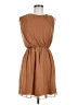 Theme 100% Polyester Solid Brown Casual Dress Size M - photo 1