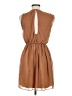 Theme 100% Polyester Solid Brown Casual Dress Size M - photo 2
