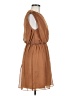Theme 100% Polyester Solid Brown Casual Dress Size M - photo 4