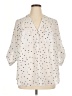 Torrid 100% Polyester Polka Dots Ivory 3/4 Sleeve Blouse Size 1X Plus (1) - photo 1