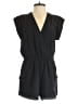 Babaton 100% Silk Solid Black Romper Size XS - photo 1