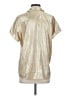 Soft Surroundings 100% Polyester Metallic Gold Short Sleeve Blouse Size S (petite) - photo 2