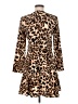 Aqua 100% Polyester Animal Print Brown Casual Dress Size M - photo 2
