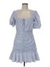 Jonathan Simkhai Checkered-gingham Blue Casual Dress Size 6 - photo 1