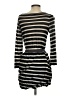 A.L.C. Stripes Black Casual Dress Size S - photo 2