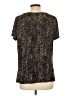 Jaclyn Smith Animal Print Brown Short Sleeve Henley Size L - photo 2