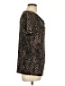 Jaclyn Smith Animal Print Brown Short Sleeve Henley Size L - photo 4