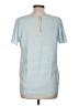 Ann Taylor 100% Polyester Blue Short Sleeve Blouse Size M - photo 2