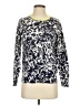 Lands' End 100% Supima Cotton Print Blue Pullover Sweater Size S - photo 1