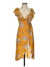 Monteau 100% Polyester Paisley Yellow Casual Dress Size S - photo 1