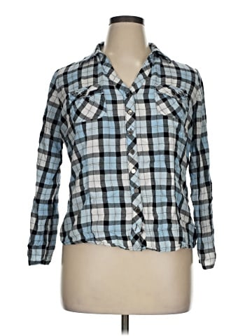 Cato 3/4 Sleeve Button-Down Shirt (view 1)