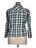 Cato Plaid Blue 3/4 Sleeve Button-Down Shirt Size XL - photo 2