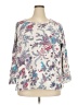 Ann Taylor LOFT 100% Cotton Paisley White Pullover Sweater Size 20 - 22 - photo 1