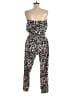 Tyche Animal Print Ivory Jumpsuit Size M - photo 2