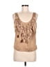 Bisou Bisou Tan Sleeveless Blouse Size M - photo 1