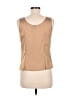 Bisou Bisou Tan Sleeveless Blouse Size M - photo 2