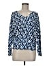 Talbots Animal Print Blue Pullover Sweater Size M - photo 1