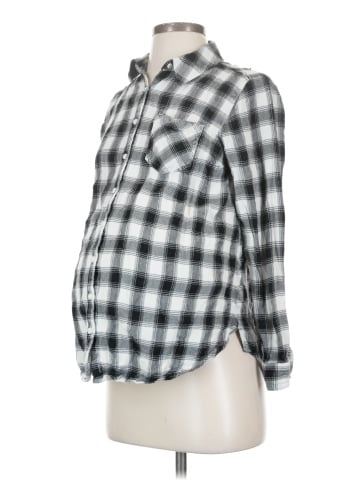 Isabel Maternity Long Sleeve Button-Down Shirt (view 1)