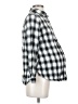 Isabel Maternity 100% Rayon Checkered-gingham Silver Long Sleeve Button-Down Shirt Size Sm Maternity - photo 4