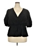 ELOQUII Black 3/4 Sleeve Blouse Size 18 - photo 1