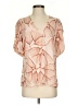 DKNY 100% Polyester Pink Short Sleeve Blouse Size S - photo 1