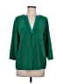 Unbranded 100% Silk Green 3/4 Sleeve Silk Top Size M (estimated) - photo 1