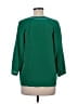 Unbranded 100% Silk Green 3/4 Sleeve Silk Top Size M (estimated) - photo 2