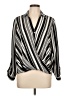 DressBarn Silver 3/4 Sleeve Blouse Size L - photo 1