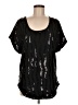 Veronica M. Black Short Sleeve Blouse Size M - photo 1