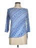 Ruby Rd. Blue 3/4 Sleeve Blouse Size M (petite) - photo 1