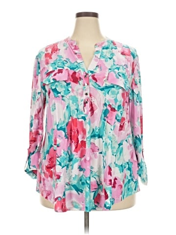 Juniper + Lime 3/4 Sleeve Blouse (view 1)
