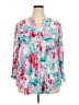 Juniper + Lime Floral Pink 3/4 Sleeve Blouse Size 2X - photo 1