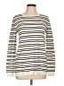 Renee C. Stripes Ivory Pullover Sweater Size L - photo 1