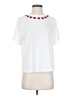 A New Day Hearts White Short Sleeve Top Size XS - photo 1