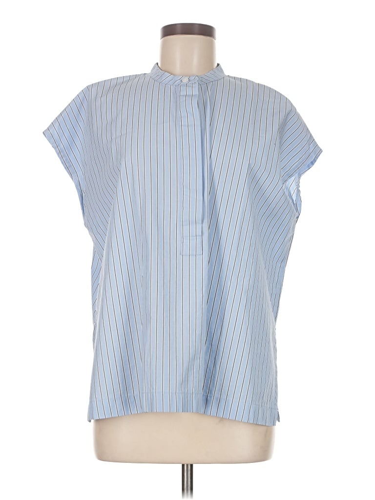 Pre-owned Samsoe & Samsoe Short Sleeve Blouse In Blue