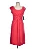 Chaps Solid Red Pink Cocktail Dress Size L - photo 1