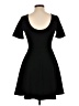 Lush Solid Black Casual Dress Size L - photo 2