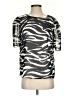 Calvin Klein 100% Polyester Animal Print Silver Short Sleeve Top Size S - photo 1