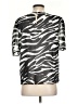 Calvin Klein 100% Polyester Animal Print Silver Short Sleeve Top Size S - photo 2
