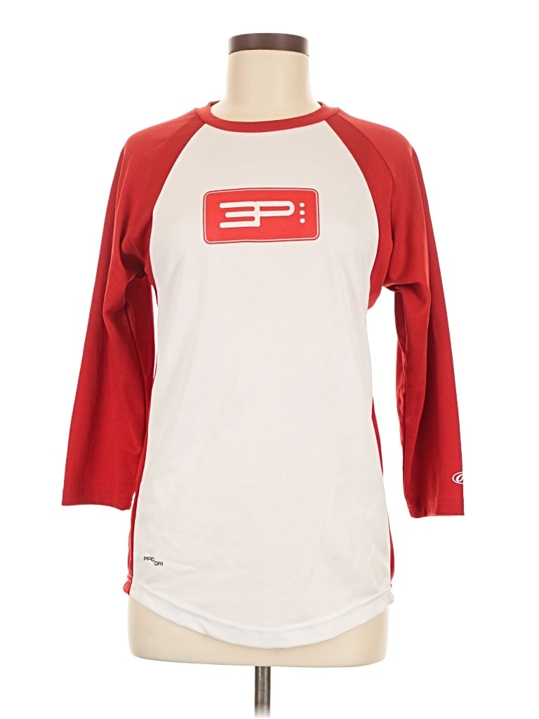 Pre-owned Rawlings 3/4 Sleeve T-shirt In Red