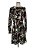 Ann Taylor LOFT Paisley Black Casual Dress Size 4 - photo 1