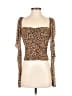 Missguided Brown 3/4 Sleeve Blouse Size 4 - photo 1
