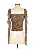 Missguided Brown 3/4 Sleeve Blouse Size 4 - photo 2
