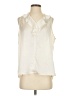 CAbi 100% Polyester Ivory Sleeveless Blouse Size M - photo 1