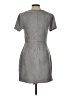 Aqua 100% Polyester Solid Gray Casual Dress Size L - photo 2