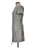 Aqua 100% Polyester Solid Gray Casual Dress Size L - photo 5