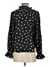 Ann Taylor 100% Polyester Polka Dots Black Long Sleeve Blouse Size S - photo 2